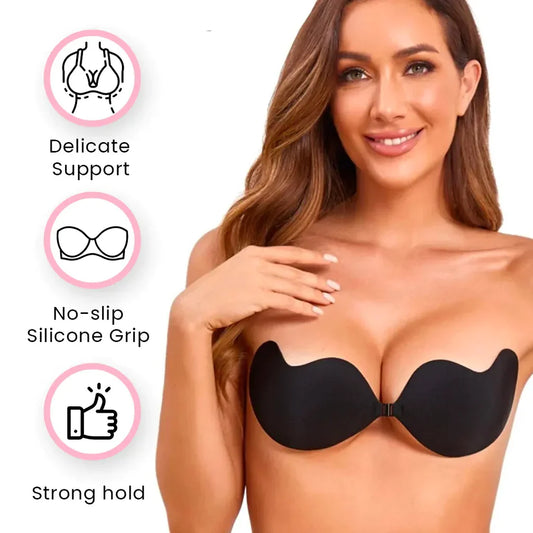 🔥 ONLY $9.95 TODAY🔥 Invisible Push Up Strapless Sticky Bra