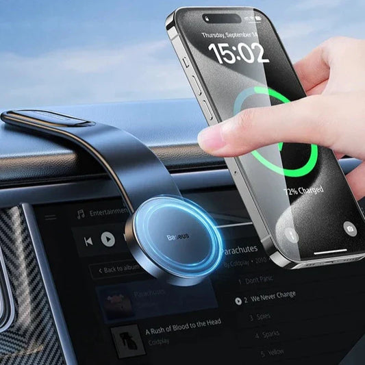 Magnetic Wireless Charger & Car Phone Holder - SAVVY LUXE